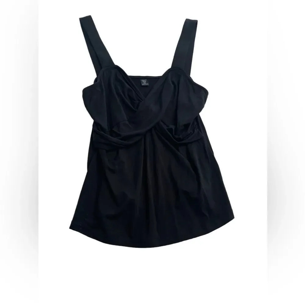SHEIN Women's Black Viscose Basic Tank Size 1XL
